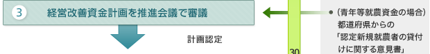 （3）経営改善資金計画を推進会議で審議