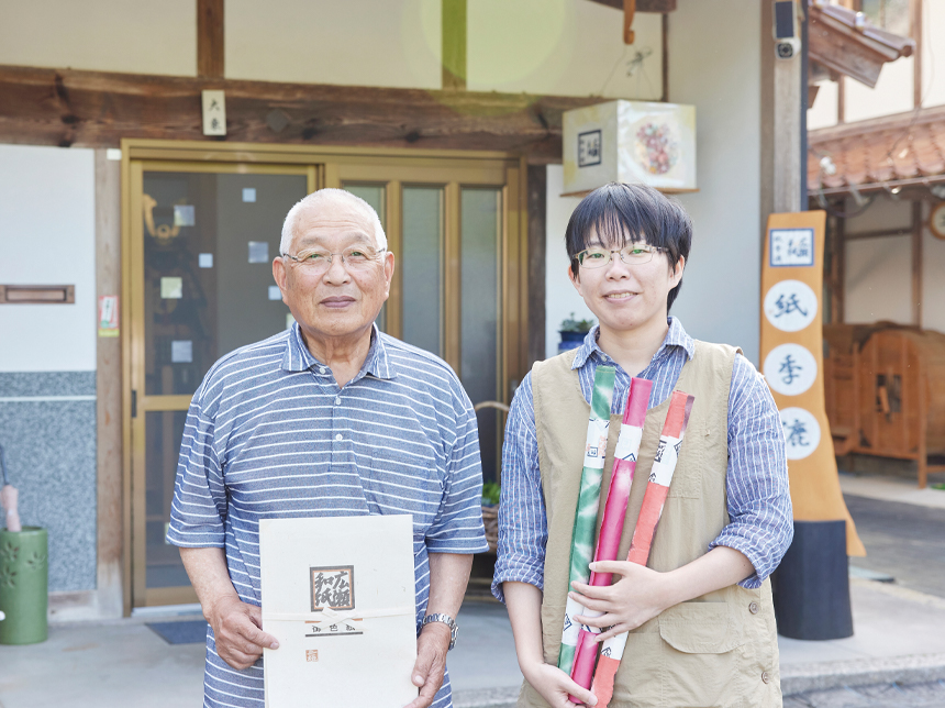 伝統文化の広瀬和紙を次の世代へ。
師匠と弟子が二人三脚で事業を承継