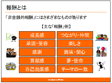 図表3 「非金銭的報酬」の例