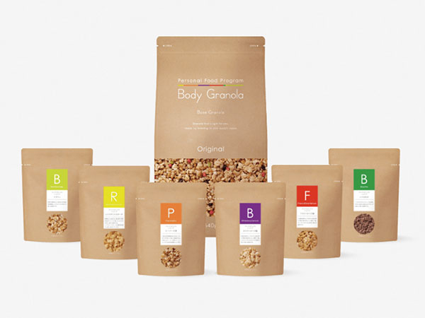腸内フローラ検査で判明した、ユーザーの腸内フローラのタイプ別のグラノーラが定期的に届く