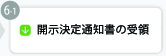 開示決定通知書の受領