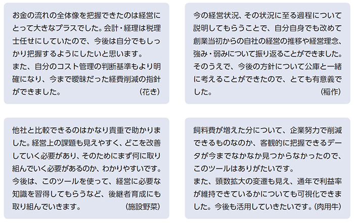 利用者の声